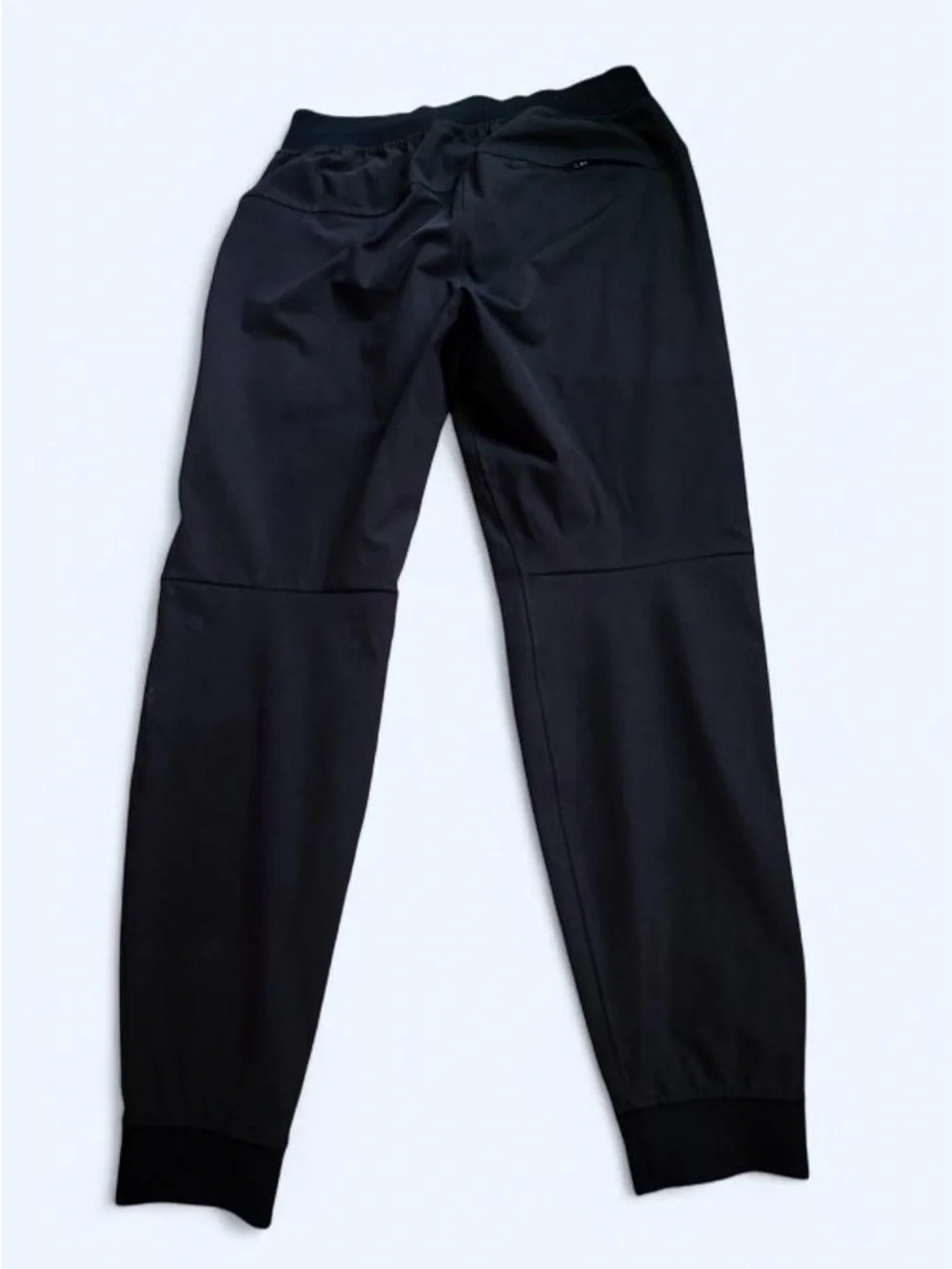 lululemon athletica Men's Black Drawstring Joggers with Cuffed Ankles